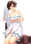  bad_id bad_pixiv_id brown_hair gake_no_ue_no_ponyo lisa_(ponyo) masao mature naked_towel short_hair solo towel 