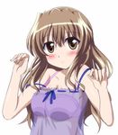  bad_id bad_pixiv_id blush bra brown_eyes brown_hair camisole jun_(aoerm) lingerie long_hair nogizaka_haruka nogizaka_haruka_no_himitsu see-through solo underwear 