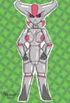  absurd_res anthro breasts digital_media_(artwork) female genitals glistening glistening_body hi_res iron_leaves looking_at_viewer machine nintendo nipples notsafeforvee nude paradox_pokemon pokemon pokemon_(species) pussy red_eyes robot shiny_pokemon simple_background solo 