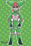  absurd_res anthro breasts digital_media_(artwork) female future_pokemon generation_9_pokemon genitals glistening glistening_body hi_res iron_leaves legendary_pokemon looking_at_viewer machine nintendo nipples notsafeforvee nude paradox_pokemon pokemon pokemon_(species) pussy red_eyes robot simple_background solo 