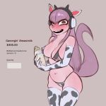  1:1 2022 absurd_res anthro blush bodily_fluids breasts clothed clothing digital_media_(artwork) english_text female genitals hair hi_res jarnqk lactating legwear looking_at_viewer mammal midriff milk mink mustelid musteline navel pussy robin_(jarnqk) solo text thigh_highs translucent translucent_clothing true_musteline 