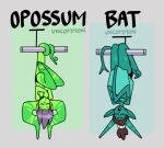  2023 demon discount-supervillain duo eyes_closed female green_body green_skin hanging_by_legs hanging_by_tail horn horned_humanoid humanoid not_furry sleeping tail upside_down 