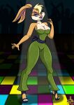  a-fitzga absurd_res anthro clothing dancing disco female flared_pants footwear hi_res high_heels lagomorph leporid lola_bunny looney_tunes mammal rabbit solo warner_brothers 