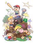  !_block &gt;_o 4boys :d :o animal_crossing animal_ears arrow_(symbol) ball bana_(bana_bilibili) banana_peel barrel baseball_bat baseball_cap black_shorts blonde_hair blue_footwear blue_shirt blue_shorts blush blush_stickers bob-omb boots box brown_footwear brown_hair bug bullet_bill butterfly butterfly_net closed_eyes closed_mouth commentary_request copyright_request crate doseisan fake_animal_ears fire_flower flower freezie grass green_headwear green_tunic gyroid_(animal_crossing) hand_net hat highres holding holding_baseball_bat holding_butterfly_net holding_wand kid_icarus kid_icarus_uprising kirby kirby_(series) launch_star_(mario) link lloid lucas_(mother_3) mario_(series) metroid mother_(game) mother_2 mother_3 multiple_boys ness_(mother_2) no_entry_sign one_eye_closed open_mouth ore_club_(kid_icarus) panel_de_pon paper pig plant quiff rabbit_ears red_headwear red_shirt road_sign rock sandbag_(smash_bros) shirt shoes short_hair short_sleeves shorts sign simple_background sitting smart_bomb_(star_fox) smash_ball smile soccer_ball socks solid_oval_eyes sparkle speech_bubble standing star_(symbol) star_fox star_rod star_wand striped striped_shirt super_smash_bros. sweatdrop t-shirt the_legend_of_zelda the_legend_of_zelda:_the_wind_waker toon_link tree tunic two-tone_shirt umbrella villager_(animal_crossing) vines wand warning_sign white_background white_socks wooden_box yellow_shirt yellow_umbrella 