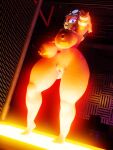  3:4 altgreengamer anthro coel3d dancing female hi_res nude sega solo sonic_adventure sonic_the_hedgehog_(series) stripper stripper_cage tikal_the_echidna 