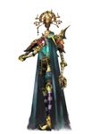  amidatelion androgynous armor cape crystal final_fantasy final_fantasy_crystal_chronicles final_fantasy_crystal_chronicles_the_crystal_bearers helmet official_art solo spine striped yuke 