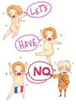  2boys axis_powers_hetalia censored flag france_(hetalia) gun male male_focus multiple_boys nude united_kingdom_(hetalia) weapon 