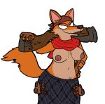  anthro bonnie_anne_(pirate101) breasts canid canine female fox gun illustratedinsanity mammal musket ranged_weapon red_fox weapon wide_hips 