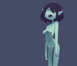  2023 adventure_time black_hair breasts cartoon_network fangs female grey_body grey_skin hair hi_res humanoid humanoid_pointy_ears inker_comics marceline_abadeer nipples not_furry nude solo standing teeth vampire 