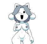  anthro breasts canid canine edit felid feline female genitals hi_res innie_pussy mammal nude one_eye_closed solo tansau tem temmie_(undertale) thigh_gap undertale undertale_(series) wide_hips wink 