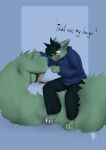  absurd_res angry anthro blood blood_in_mouth blood_on_face bodily_fluids canid canine canis duo fur green_body green_fur green_hair green_tail green_wolf hair hard_vore hi_res male male/male mammal murid murine phone rat rodent tafy tafy_tail tail tail_mouth text unusual_anatomy unusual_tail vore wolf yellow_eyes 