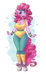  &lt;3 &lt;3_eyes absurd_res accessory aerobics anthro belt big_breasts big_tail blue_eyes blush breasts chest_tuft cleavage clothed clothing dandy_(artist) earth_pony equid equine female footwear friendship_is_magic hair hasbro headband hi_res horse inner_ear_fluff instructor leg_warmers legwear leotard long_hair long_tail looking_at_viewer mammal my_little_pony open_mouth pink_hair pinkie_pie_(mlp) pony shoes simple_background socks solo spandex standing tail tight_clothing tuft wingding_eyes wristband 