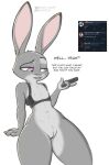  anthro bottomless clothed clothing comic disney english_text female fluffytuft genitals gun gun_holster hi_res judy_hopps lagomorph leporid mammal pussy rabbit ranged_weapon solo text weapon zootopia 