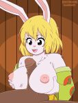  anime_eyes anthro balls black_body breast_play breasts carrot_(one_piece) cute_eyes duo erection female genitals hi_res human lagomorph leporid male male/female mammal nipples one_piece penis rabbit sex smile snailbail22 titfuck 