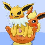  absurd_res anal anal_penetration balls blush butt duo eeveelution feral flareon generation_1_pokemon genitals hi_res jolteon male male/male male_penetrated male_penetrating male_penetrating_male nintendo open_mouth pawpads paws penetration penile penile_penetration penis penis_in_ass pokemon pokemon_(species) red_body sex spread_legs spreading tokumei_tm yellow_body 