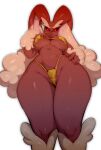  2023 absurd_res anthro big_breasts bikini breasts brown_body brown_fur clothed clothing female fur generation_4_pokemon hi_res looking_at_viewer lopunny navel nintendo pokemon pokemon_(species) riipley solo swimwear 