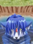  anthro bathing canid canine droplets female fox gem krystal lake looking_at_viewer mammal nahadon nintendo nude partially_submerged solo star_fox water wet 