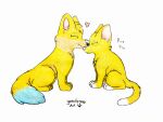  &lt;3 absurd_res canid canine canis cute_expression domestic_cat domestic_dog duo felid feline felis feral hi_res male male/male mammal purring yordraw 