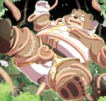  2023 absurd_res anthro bear belly big_belly blush bound brown_body butt clothed clothing crave_saga gabu_(crave_saga) hi_res kemono male mammal overweight overweight_male penta002 solo tentacles 