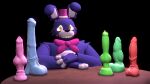  anthro bonnie_(fnaf) dildo dildo_collection fan_character five_nights_at_freddy&#039;s genitals hi_res male male/male penis richardbunbon scottgames sex_toy solo 