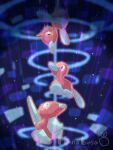  animal_focus artist_name black_eyes blurry blurry_background colored_sclera commentary_request evolutionary_line glitch hanabusaoekaki highres no_humans pokemon pokemon_(creature) porygon porygon-z porygon2 yellow_sclera 