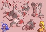  :3 anthro anthrofied batoid belly big_man_(splatoon) blep butt clothed clothing fish flexing grey_body grin male manta_ray marine musclegut nintendo pecs smile splatoon stingray tongue tongue_out topless wafaaaahhh 