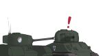  ! absurdres caterpillar_tracks churchill_(tank) commentary_request emblem girls_und_panzer gun headlights highres m1saki_1 m4_sherman machine_gun military_vehicle motor_vehicle no_humans radio_antenna saunders_(emblem) st._gloriana&#039;s_(emblem) tank weapon white_background 