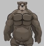  2018 4_arms anthro bear belly biceps boxer_briefs boxer_briefs_only brown_bear brown_body brown_fur bulge clothed clothing colored_sketch detailed_bulge digital_drawing_(artwork) digital_media_(artwork) front_view frown fur genital_outline grey_background guide_lines long_torso looking_at_viewer looking_down male mammal multi_arm multi_limb multi_pec musclegut muscular neck_tuft nobodyshouse pecs penis_outline portrait simple_background sketch solo standing three-quarter_portrait topless tuft underwear underwear_only ursine 