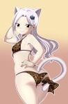  accessory animal_humanoid big_butt bikini blush breasts brown_eyes butt cat_humanoid charle_(fairy_tail) clothing dmayaichi domestic_cat fairy_tail felid felid_humanoid feline feline_humanoid felis female furgonomics hair hi_res huge_butt humanoid long_hair long_tail mammal mammal_humanoid pinup pose rear_view ribbons simple_background small_breasts solo swimwear tail tail_accessory tail_ribbon white_hair 