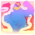  &lt;3 anthro avian balls beak belly bird blue_body blue_eyes blue_feathers blush clothing feathers foreskin genitals hi_res holding_penis hollo_nut humanoid_genitalia humanoid_penis king king_dedede kirby_(series) male masturbation moobs nintendo nude one_eye_closed overweight penile penile_masturbation penis robe royalty smile solo unretracted_foreskin wink 