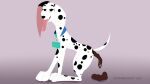  101_dalmatian_street 101_dalmatians after_vore akirameerkat bones_in_feces canid canine canis dalmatian delilah_(101_dalmatians) disney domestic_dog feces female feral mammal pooping scat solo vore 