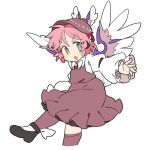  1girl full_body highres ini_(inunabe00) looking_at_viewer mystia_lorelei simple_background solo touhou white_background 