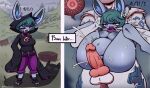  aitherheart anthro belly big_belly blush bodily_fluids collar collar_only cum cum_inside duo ejaculation ethernsfw female full_nelson genital_fluids green_hair hair hi_res humiliation impregnation instant_loss_2koma league_of_legends male male/female nude pregnant purple_eyes riot_games size_difference sperm_cell vex_(lol) volibear yordle 