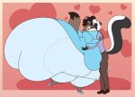 &copy; &lt;3 2023 anthro belly big_breasts big_butt blush bottomwear breasts brown_hair butt clothed clothing david_(satsumalord) digital_media_(artwork) duo embrace eyes_closed eyewear facial_hair female footwear glasses hair hi_res hug huge_breasts huge_butt huge_thighs hyper hyper_butt hyper_thighs kissing long_sleeves male mammal mephitid mustache mustelid musteline obese obese_anthro obese_female open_mouth overweight overweight_anthro overweight_female pants satsumalord shoes skunk stoat symbol thick_thighs tilly_(satsumalord) topwear true_musteline weasel white_hair 
