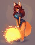  blue_eyes breasts canid canine female fire firefox fox fur hair hi_res mammal mozilla_firefox_(character) orange_body orange_fur red_hair 