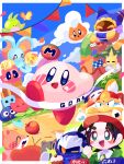  :d :o ^_^ adeleine apple arms_up bandana bandana_waddle_dee basket beret bird black_hair blue_bandana blue_cape blue_eyes blue_sky blush blush_stickers border bug butterfly cake cape capiller_(kirby) character_request checkered_flag clenched_hand closed_eyes cloud collared_shirt commentary_request confetti day elfilin fallen_down finish_line flag flower food fruit fur-trimmed_jacket fur_trim gooey_(kirby) grass green_eyes green_shirt hand_up hat highres hill holding holding_basket holding_flag holding_food holding_pom_poms jacket king_dedede kirby kirby_(series) long_sleeves looking_at_viewer magolor mask maxim_tomato meta_knight n-z omame_sakana on_cloud onigiri open_mouth outdoors outside_border parted_bangs path pennant pitch_(kirby) plugg_(kirby) pom_pom_(cheerleading) racing red_flower red_headwear red_jacket running scarfy shirt short_hair sky smile string_of_flags tomato tulip_(kirby) v-shaped_eyebrows waddle_doo whiskers_(kirby) white_border yellow_butterfly zoos_(kirby) 