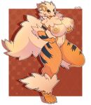  absurd_res anthro arcanine areola big_breasts breasts canid canine female fur generation_1_pokemon genitals hi_res mammal nintendo nipples nude pokemon pokemon_(species) pussy rudytheshark smile solo tongue tongue_out 