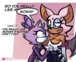 &lt;3 &lt;3_eyes 2023 age_difference alternate_color anthro anthro_on_anthro archie_comics awkward awkward_smile bat bat_wings big_breasts big_ears blaze_the_cat blush bodily_fluids breast_fondling breast_out breast_play breast_squish breasts butt butt_grab clothed clothing cringing dialogue dialogue_box digital_drawing_(artwork) digital_media_(artwork) domestic_cat duo english_text eviltqf eyelashes eyeliner felid feline felis female female/female fingers fondling fur gloved_hands gloves green_eyes grope groping_breasts hair hand_on_breast hand_on_butt handwear huge_breasts humanoid idw_publishing makeup mammal megabat membrane_(anatomy) membranous_wings mommy_kink open_mouth partially_clothed ponytail princess purple_body purple_fur rouge_the_bat royalty sega shaded simple_background size_difference sketch small_breasts smile sonic_adventure sonic_the_hedgehog_(archie) sonic_the_hedgehog_(comics) sonic_the_hedgehog_(idw) sonic_the_hedgehog_(series) sonic_x speech_bubble squish sweat sweatdrop teeth text thick_thighs tight_clothing white_body white_fur wide_eyed wings yellow_eyes 