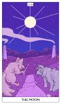  18 canid canine canis card domestic_dog fortune_telling hi_res mammal moon run_rabbit_bounce tarot tarot_card tower 