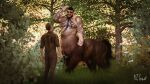  animal_genitalia animal_penis anthro centaur duo equid equid_taur equine_genitalia equine_penis genitals hi_res human human_on_anthro humanoid humanoid_taur interspecies kc_giant male male/male mammal mammal_taur penis size_difference taur 