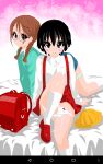  2girls chibi_maruko-chan fuji_television highres honami_tamae multiple_girls skirt suspender_skirt suspenders zebrablack 