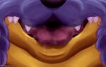  2020 absurd_res bandai_namco bodily_fluids clay_(suddendraft) digimon digimon_(species) drooling gabumon hi_res male mouth_shot open_mouth saliva suddendraft teeth tongue 