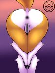  anthro anus ass_up bandai_namco black_anus black_pussy butt butt_heart canid canine digimon digimon_(species) female fox fur genitals hi_res mammal mike_santos pussy renamon solo white_body white_fur yellow_body yellow_fur 