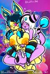  &lt;3 ampharos anthro arbok balls big_breasts big_penis blue_hair blush bodily_fluids breasts cum cum_inside duo ejaculation female generation_1_pokemon generation_2_pokemon genital_fluids genitals hair lewdchuu_(artist) male male/female nintendo penetration penis pokemon pokemon_(species) purple_body purple_eyes pussy shiny_pokemon star tail vaginal vaginal_penetration white_hair yellow_body 