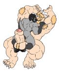  absurd_res amideo asgore_dreemurr balls biceps big_penis body_hair chest_hair genitals hairy hi_res huge_penis hyper hyper_genitalia hyper_penis male muscular pecs penis pubes undertale_(series) 