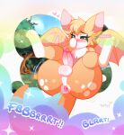  &lt;3 anthro anus balls bat big_butt blush bodily_fluids butt butt_focus colorful_fart covering covering_mouth crossgender dialogue dust:_an_elysian_tail fart fart_cloud fart_fetish feet fidget_(elysian_tail) fur genital_fluids genitals girly green_eyes hi_res humanoid_genitalia humanoid_penis lying male mammal nimbat on_back onomatopoeia orange_body orange_fur penis pink_anus pink_penis precum presenting presenting_anus presenting_hindquarters presenting_penis solo sound_effects spread_legs spreading taffyy text white_body white_fur wings 
