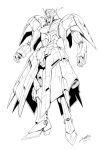  chiaki_tarou clenched_hands dated despair_memory_gundam_sequel full_body gundam gundam_dis mecha no_humans official_art robot science_fiction signature solo standing thrusters v-fin white_background 