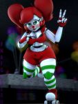  2023 3d_(artwork) animatronic circus_baby_(fnaf) clothed clothing digital_media_(artwork) eyebrows female fingers five_nights_at_freddy&#039;s fnafgamern green_eyes hair hi_res humanoid looking_at_viewer machine not_furry red_hair robot scottgames sister_location solo solo_focus source_filmmaker 