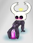  &lt;3 &lt;3_eyes abdominal_bulge anal anal_penetration animal_genitalia anthro arthropod atm_crossgender big_head black_eyes crossgender crown dildo dildo_in_ass dildo_insertion ejaculation genital_slit genitals grey_background headgear hollow_knight horn huge_dildo itm_crossgender lube male object_in_ass penetration penis purple_body ridiculous_fit sex_toy sex_toy_in_ass sex_toy_insertion simple_background slit solo team_cherry the_knight_(hollow_knight) white_head zaffreaffredark 