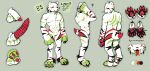  absurd_res anthro cage claws felid genitals hi_res male mammal mintymold model_sheet paws penile_spines penis saber-toothed_tiger solo solo_focus stripes 